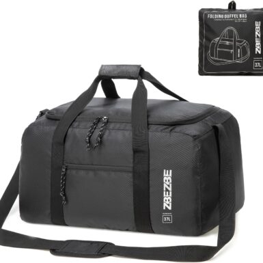 Foldable Travel Bag 37L, Weekender Duffel Bag for Short Trips