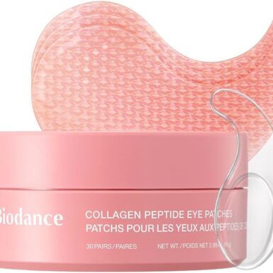 BIODANCE Collagen Peptide Eye Patches, Anti Wrinkle & Smile Line Patches for Face, Under Eye Mask for Fine Lines & Eye Bags, Travel Essentials & Self Care Gifts for Women, Korean Skin Care (60 Count)